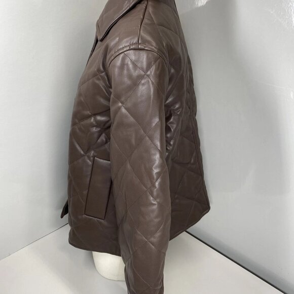 Banana Republic Vegan Faux Leather Quilted Jacket – Women’s Size S (NWT) - Picture 6 of 7